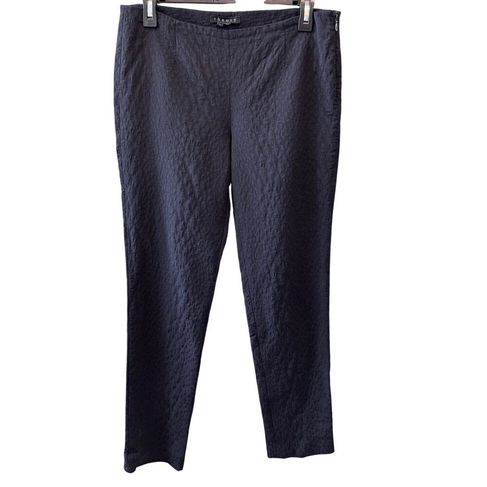 THEORY X RTR Women's Black Belisa 2 Fritella Jacquard Textured Pant Size 6